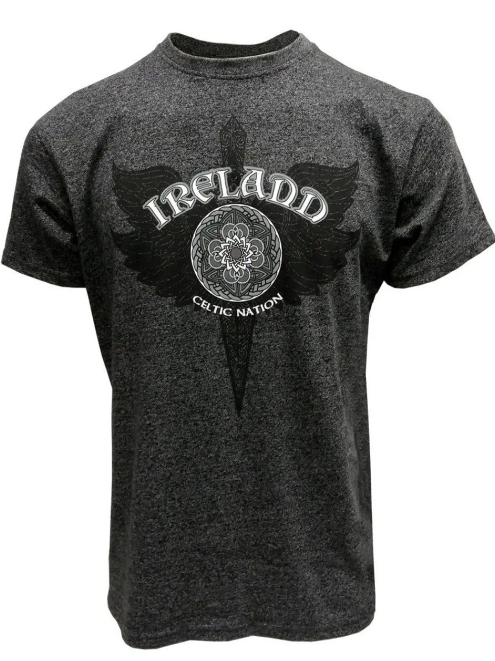 Traditional Craft Men's Black Grindle Ireland Dagger Celtic Nation T-Shirt Men L